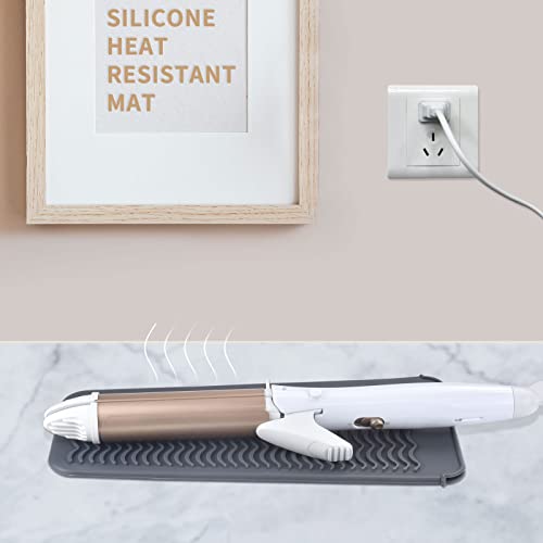 EIOKIT Silicone Heat Resistant Travel Mat Pouch for Hair Straightener,Crimpin...