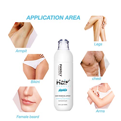Hair Removal Spray,Hair Growth Inhibitor Permanent Depilatory Armpit Beard Le...
