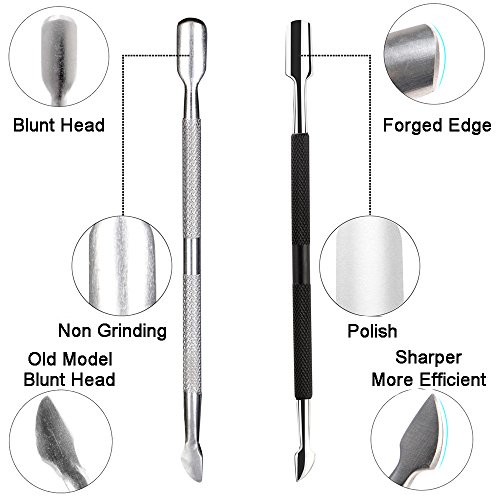 Cuticle Trimmer with Cuticle Pusher - Ejiubas Cuticle Remover Cuticle Nipper ...