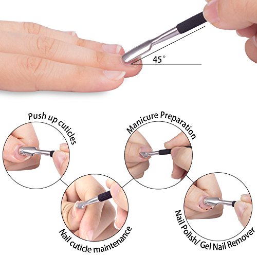 Cuticle Trimmer with Cuticle Pusher - Ejiubas Cuticle Remover Cuticle Nipper ...