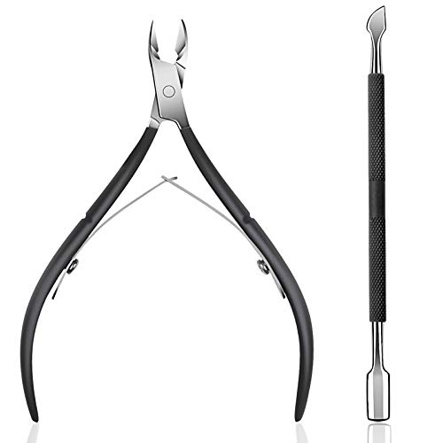 Cuticle Trimmer with Cuticle Pusher - Ejiubas Cuticle Remover Cuticle Nipper ...