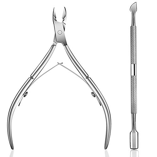 Ejiubas Cuticle Pusher Cuticle Nipper Stainless Steel Cuticle Trimmer Cuticle...