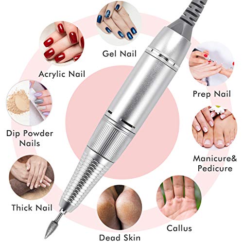 Ejiubas Nail Drill Machine 30000rpm, High Speed, Low Vibration, Low Heat, Low...
