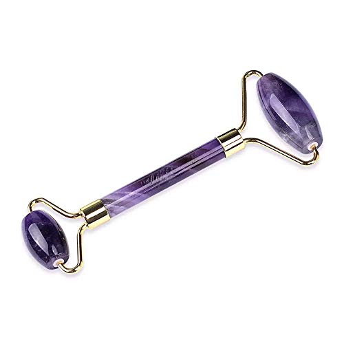 Face Roller Purple Jade Roller Facial Beauty Roller Skin Care Tools Quartz Ma...