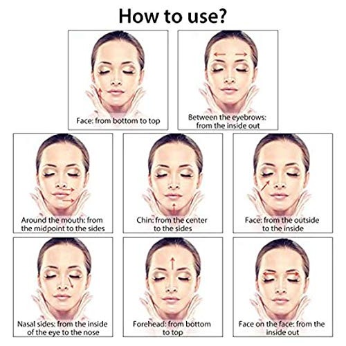 Jade Roller, Face Roller, Facial Beauty Roller Skin Care Tools, Quartz Massag...