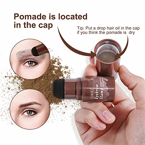 Eyebrow Stamp and Eyebrow Stencil Kit, Long Lasting Brow Stamp Kit for Perfec...
