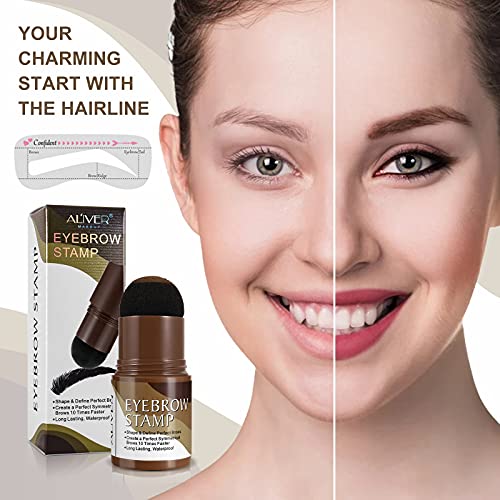 Eyebrow Stamp Stencil Kit - Adjustable Professional Waterproof Long Lasting B...