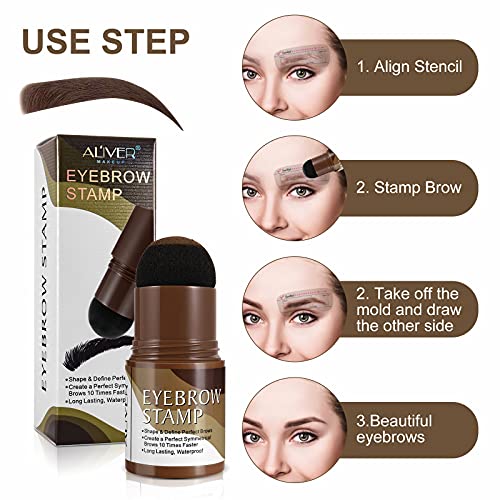 Eyebrow Stamp Stencil Kit - Adjustable Professional Waterproof Long Lasting B...