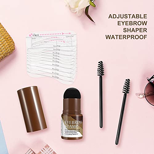 Eyebrow Stamp Stencil Kit - Adjustable Professional Waterproof Long Lasting B...