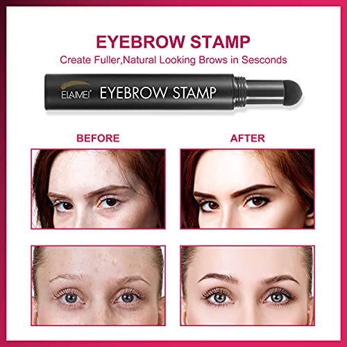 Eyebrow Stamp Stencil Kit, Eyebrow Stamp Kit, Waterproof Long Lasting Natural...