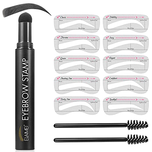 Eyebrow Stamp Stencil Kit, Eyebrow Stamp Kit, Waterproof Long Lasting Natural...