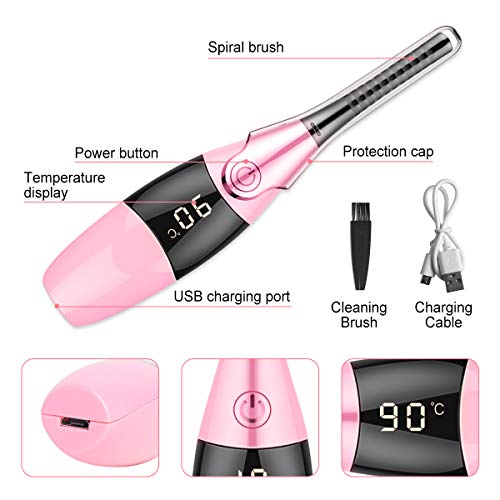 Wimpernzange,Beheizbare Wimpernzange, 4 Temperaturmodi 8S Schnelle Erwärmung ...