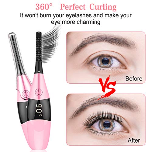 Wimpernzange,Beheizbare Wimpernzange, 4 Temperaturmodi 8S Schnelle Erwärmung ...