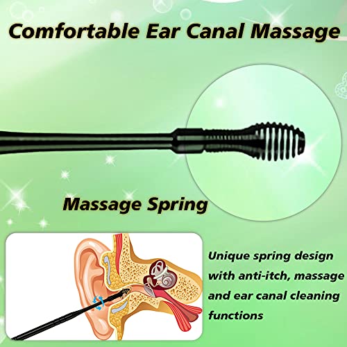 2 Pack Innovative Spring Earwax Cleaner Tool Set - 6 in 1 Massage Spiral Ear ...