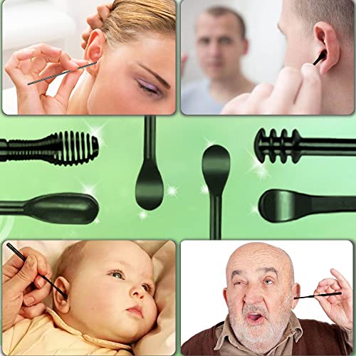 2 Pack Innovative Spring Earwax Cleaner Tool Set - 6 in 1 Massage Spiral Ear ...