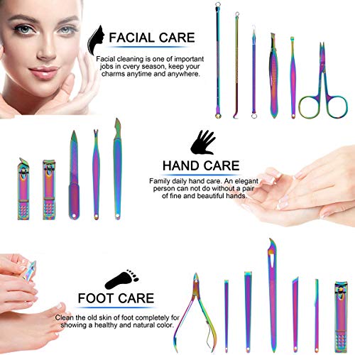 Manicure Set Nail Clippers Pedicure 18 Pieces Stainless Steel Manicure Kit Pr...