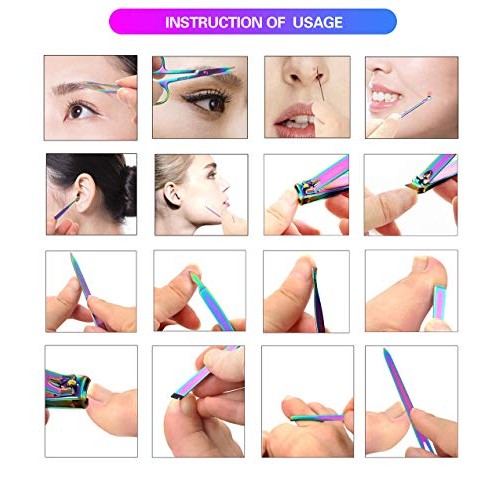 Manicure Set Nail Clippers Pedicure 18 Pieces Stainless Steel Manicure Kit Pr...