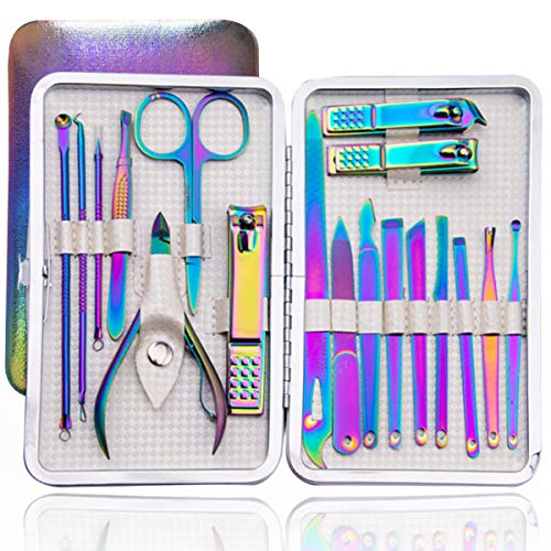 Manicure Set Nail Clippers Pedicure 18 Pieces Stainless Steel Manicure Kit Pr...