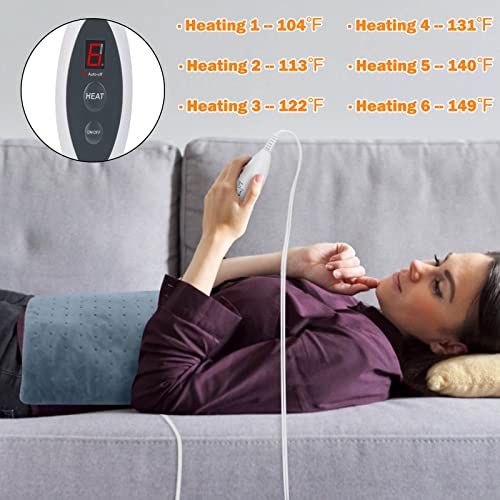 Weighted Heating Pad, Elanket Electric Heating Pad with 6 Heat Settings, Mois...