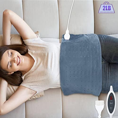 Weighted Heating Pad, Elanket Electric Heating Pad with 6 Heat Settings, Mois...