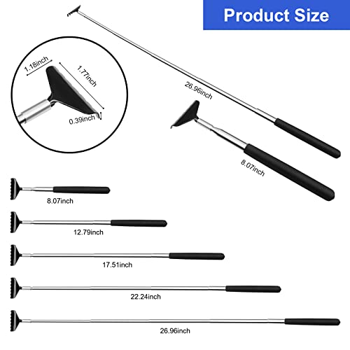 (3-Pack) Black Telescopic Back Scratcher, ELASO Portable Extendable Stainless...