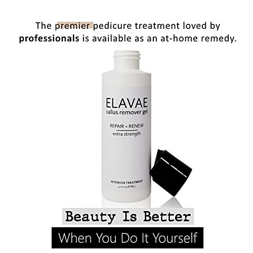 Elavae Callus Remover Gel Extra Strength. Works well with foot scrubber, file...