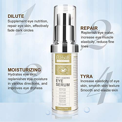 Anti Ageing Eye Serum - Eye Cream - Anti Wrinkle Eye Serum for Puffy Eyes, Da...
