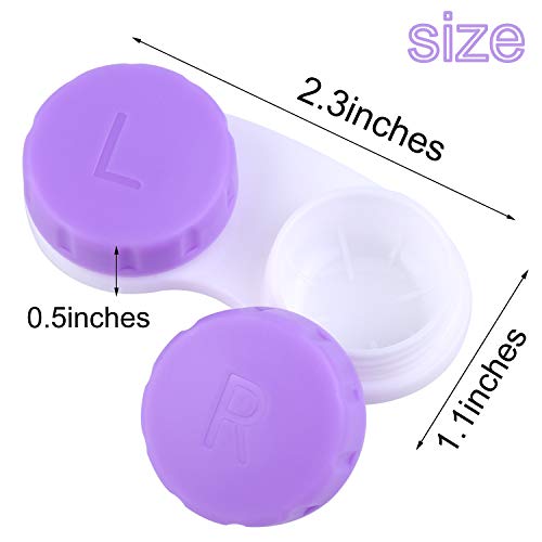 Elcoho 36 Pack Colorful Contact Lens Case Box Left/Right Contact Lens Holder ...