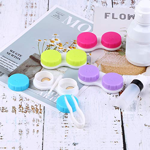 Elcoho 36 Pack Colorful Contact Lens Case Box Left/Right Contact Lens Holder ...