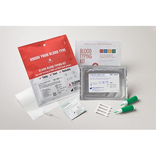 Eldoncard INC Blood Type Test (COMPLETE KIT) - Air Sealed Envelope, Safety La...