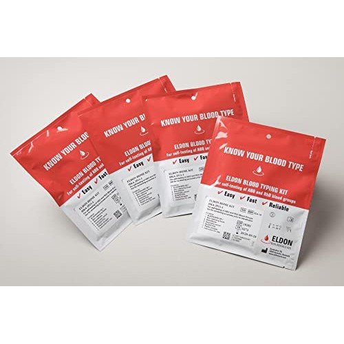 Eldoncard INC Blood Type Test (COMPLETE KIT) - Air Sealed Envelope, Safety La...