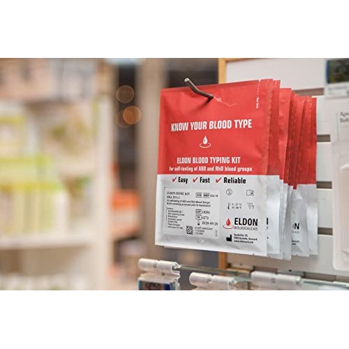 Eldoncard INC Blood Type Test (COMPLETE KIT) - Air Sealed Envelope, Safety La...