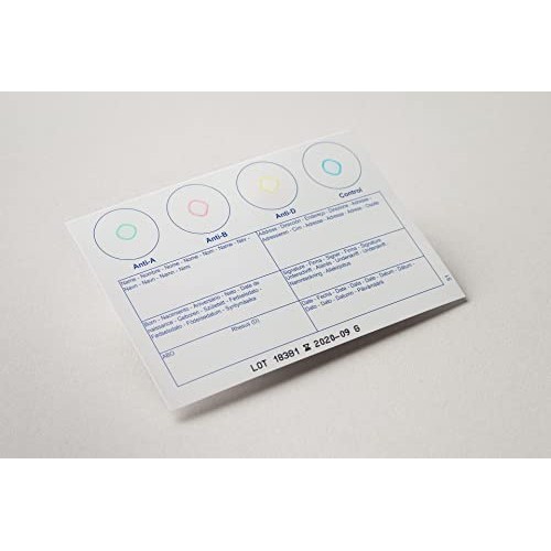 Eldoncard INC Blood Type Test (COMPLETE KIT) - Air Sealed Envelope, Safety La...