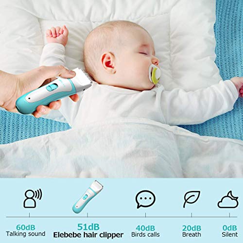 Baby Hair Clippers - Cordless kid Hair Trimmers with 3 Cutting Heads & 3 Guid...