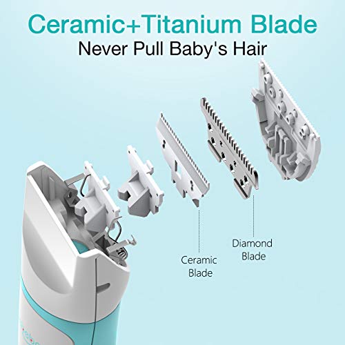 Baby Hair Clippers - Cordless kid Hair Trimmers with 3 Cutting Heads & 3 Guid...