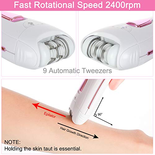 ElectriBrite Facial Hair Removal Epilators for Women Cordless Electric Tweeze...