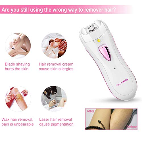 ElectriBrite Facial Hair Removal Epilators for Women Cordless Electric Tweeze...