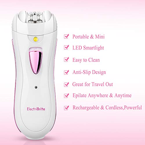 ElectriBrite Facial Hair Removal Epilators for Women Cordless Electric Tweeze...