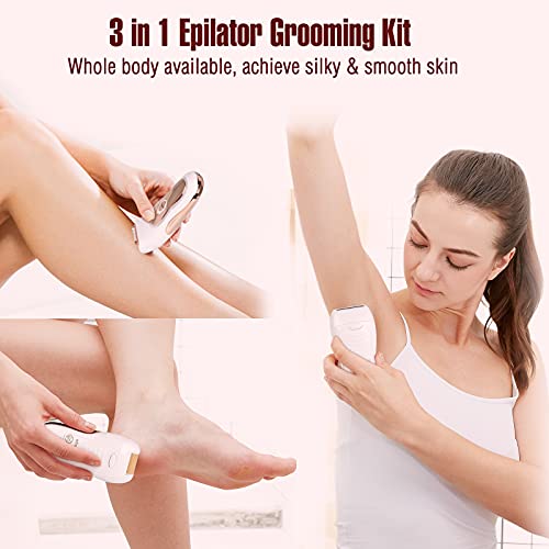 Epilator for Women - 3 in 1 Epilators Hair Removal for Women with Lady Shaver...