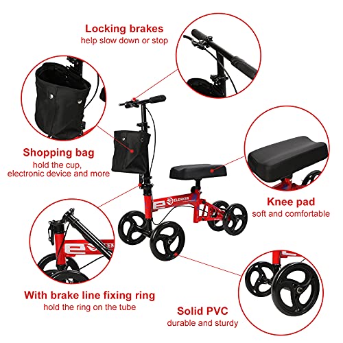 ELENKER Economy Knee Scooter, Steerable Knee Walker, Foldable Knee Scooters f...