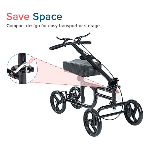 ELENKER Steerable Knee Walker Deluxe Medical Scooter for Foot Injuries Compac...