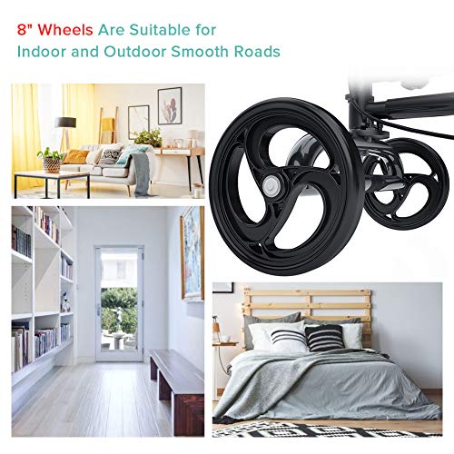 ELENKER Steerable Knee Walker Deluxe Medical Scooter for Foot Injuries Compac...