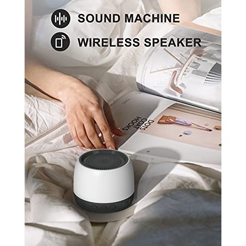 elesories White Noise Machine, Small Sound Machine for Adults Baby Sleeping, ...