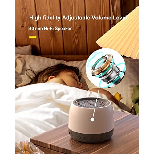 elesories White Noise Machine, Sound Machine with13 Non Looping Natural Sooth...