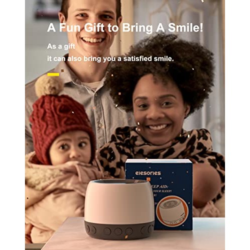 elesories White Noise Machine, Sound Machine with13 Non Looping Natural Sooth...
