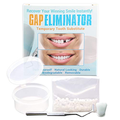 Do It Yourself Gap Eliminator Temporary Tooth Substitute With Sculpting Tool