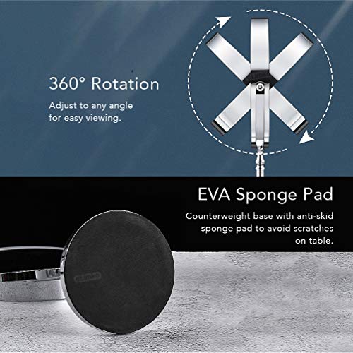 Makeup Mirror 8 Inch 10X 1X Magnify LED Light Dimmable Double-Sided Mirror 36...