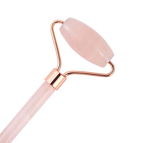 Face Massage Jade Roller Guasha stone ELIPHONIC Rose Quartz Natural Stone Red...