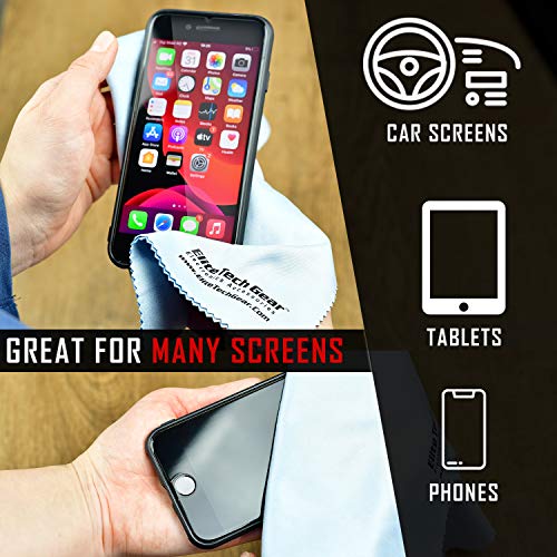 Elite Tech Gear - 4-Pack Blue Oversized 12" x 12" Microfiber Cloths, The Most...