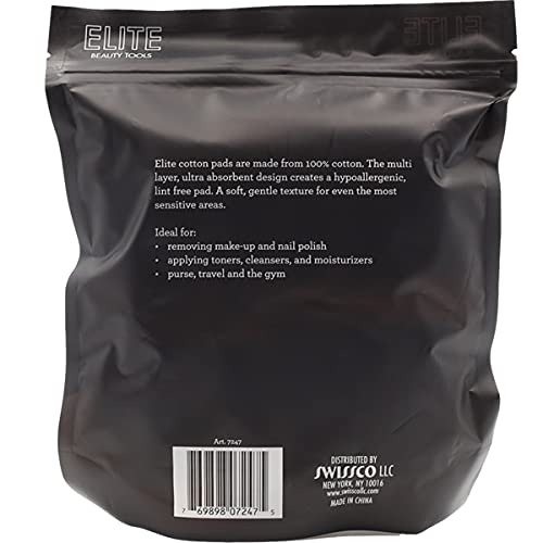Elite Beauty Tools 100 Cotton Pads and Individually Wrapped Packets, 10 Count...